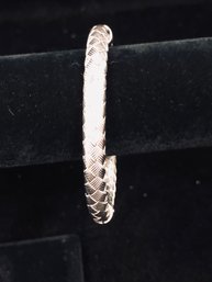 Silver Basket Weave Style Bracelet 357