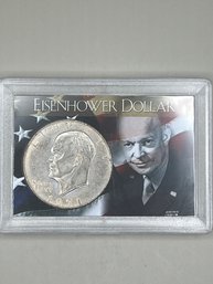 Beautiful 1971 Eisenhower Dollar In Plastic Case