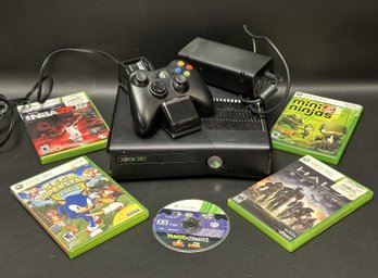 XBOX 360 Gaming Console, Wireless Controller & Games