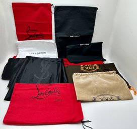 16 Designer Dustbags From Louboutin, Yves St Laurent, Tods & Clergerie, Of Varied Size