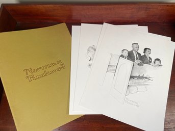 Norman Rockwell 8 Reproduction Of Original Pencil Drawings 11x14 Made For Mass Mutual Life Insurance