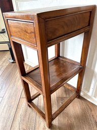 Small Solid Wood Side Table With Drawer