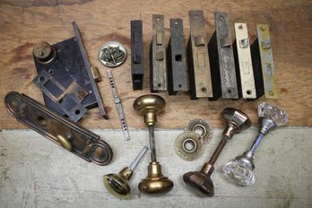 Lot Of Vintage Door Knobs And Mortise Locks
