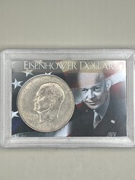 Beautiful 1972 Eisenhower Dollar In Plastic Case