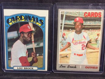 1970 & 1972 Topps Lou Brock Cards - M