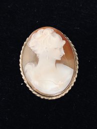 Bojar Cameo Gold Brooch Pin 358