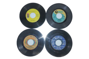 4 Vinyl Records 45RPM Including James Brown