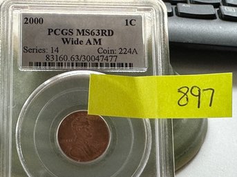 Lincoln Memorial Reverse  1C 2000  MS63RD  Wide AM  PCGS