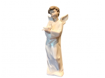 NAO Lladro Porcelain Figurine Girl Angel With Dove