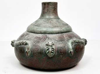 A Vintage Central American Ceramic Vase In Pre-Columbian Style