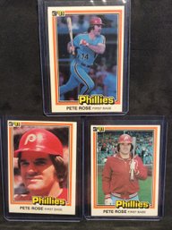 (3) 1981 Donruss Pete Rose Cards - M