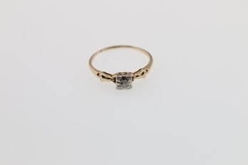 14k Yellow Gold Diamond Ring Size 8