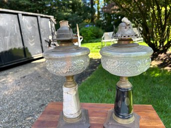 Pair Of Oil Lamps