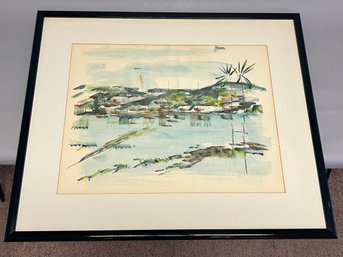 Alfred Birdsey (Bermuda, 1912-1996) Incredible Watercolor Of Bermuda Scene