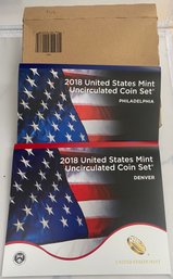 2018 United States Mint Uncirculated Coin Set Denver And Philadelphia