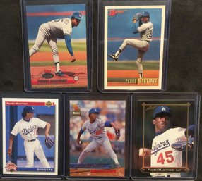 (5) Assorted Pedro Martinez Rookie Cards - M