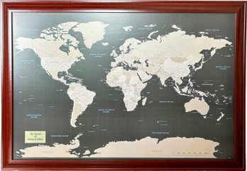 A World Map - Framed