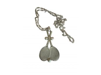 Vintage Pewter Tennis Necklace