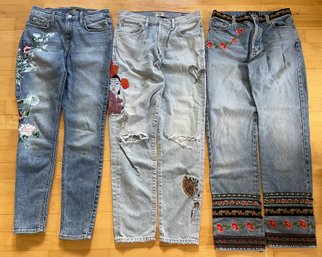 Lot Of 3 Jeans- Citizens Of Humanity Premium Vintage, A.B.S. By Allen Schwartz (read Desc), 7 For All Mankind