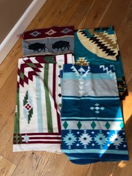 4 Throw Blankets 36' X 58 - St Labre Indian School