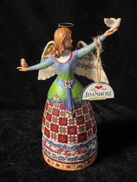 Jim Shore Angel With Two Doves Peace And Goodwill To All Figurine