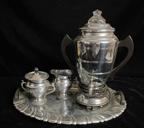 Metal Coffee Urn Serving Set