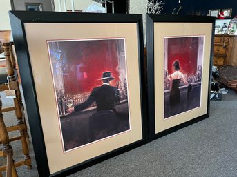 Pair Of Oversized Prints - Cigar Bar And Evening Lounge By Brent Lynch