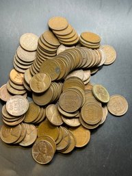 100 Wheat Pennies 1940's, 1950'S