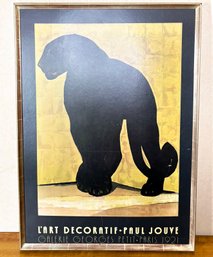 A Panther Themed Parisian Gallery Poster - Art Deco