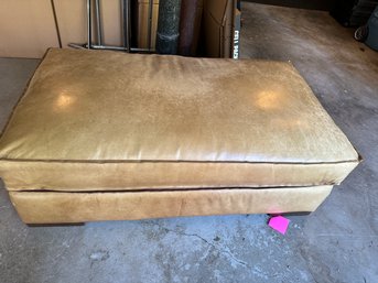 Tan Leather Ottoman