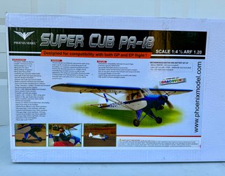 New In Box Phoenix Model Super Cub PA-18 Plane Kit - Scale 1:4 1/2 ARF 1.20