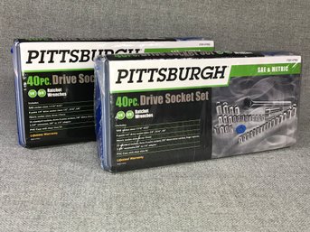 Two Fantastic 40 Piece PITTGBURGH Socket And Nut Driver Set - SAE & METRIC - Keep One Give One Away !