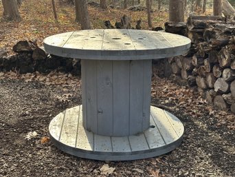 A Fantastic Industrial Cable Spool, The Perfect Outdoor Table!