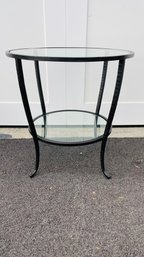 Pottery Barn Round Two Tier Side Table