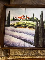 Tuscany Inspired Painted Tile Tray