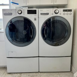 An LG Washer And Dryer True Steam Pair(2/2)