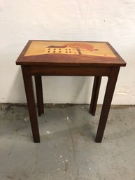 Warden Kimble Folk Art Americana Style End Table