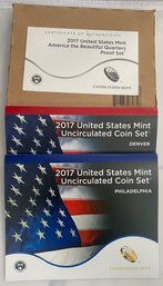 2017 United States Mint Uncirculated Coin Set Denver And Philadelphia