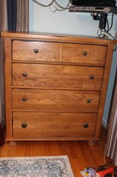 Oak Dresser  5 Drawer 40x18x44 Tall