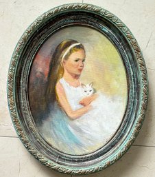 An Original Vintage Oil On Canvas Portrait, Liliandi, Lily Groff