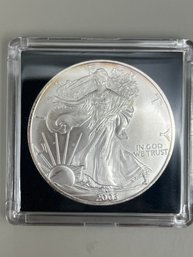 Beautiful 2003 American Silver Eagle Dollar In Plastic Case