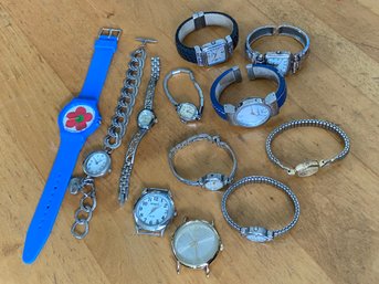 Assorted Womens Watches: Timex, Chico's, Sharp, Anne Klein, Geneva Elite