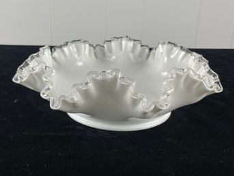 Fenton Silver Crest Round Double-Crimped Bowl