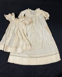 Antique Baptismal Gowns - 1899 And 1908