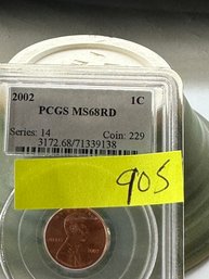 Lincoln Memorial Reverse  1C 2002 MS68RD  PCGS