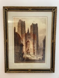 James Alphege Brewer Etching Cathedral Brussels
