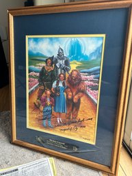 Rare WIZARD OF OZ POSTER- Signed By Munchkin In Original 1939 Film MICKEY CARROLL