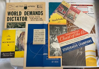 1934 And 1935 Studebaker Publications And News Articles