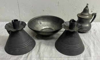 Four Pieces Of Pewter