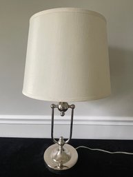 Polished Steel Side Table Swivel Lamp